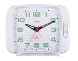 Acctim Ada Luminous tipped hands and numbers with Snooze White Alarm Clock 15702