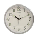 Rythmn Kitchen Wall Clock Silver Super Luminous hands (25cm) CMG727NR19