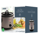 KitchenPerfected Slow Cooker Round 1.5Ltr - Stainless Steel E3016SS