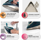 Beldray Duo Glide Steam Iron in Green and Gold - 2200w