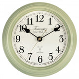 Acctim Clocks Radio Controlled Round Green Battery Wall Clock Fairford 85465