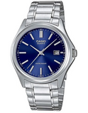 Casio Mens Blue Dial Stainless Steel Day-Date Watch Gadgetize