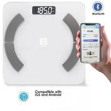 ExtraStar Bluetooth Smart Digital Scale, White, 17 Body Measurements NACL26-BW