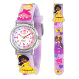 Ravel Children Girls 3D Cartoon Time Teacher Watch Lilac Princess R1513.96
