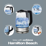 Hamilton Beach 1.7L Illuminating Glass Kettle