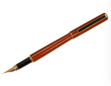Imperial Wood Dark Brown Gold Trim Stylist Pen Fine NIB IMP317R