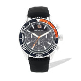 Henley Mens Quarter Coloured Top Ring Sports Watch - Black/Orange