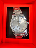 SUPLEON Men's Stainless Steel Analog Watch – Silver Dial Gadgetize