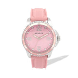 Henley Womens Chiselled Sports Silicone Watch - Pink