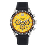 Ravel Mens Fashion Sports 100m Water Resistant Chronograph Dated Dial Rubber Strap Watch RPR-M Available Multi Colors