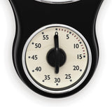 Acctim Kitchen Time 20cm Timer Quartz Retro Style Domed Glass Lens Black Wall Clock 21593