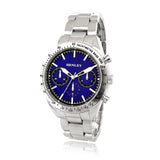 Henley Mens Fashion Round Case Multi Eye Dial Silver Plated Bracelet Watch H04001