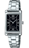 Casio Ladies Slim Black dial Bracelet Watch Gadgetize