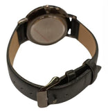 Limit Mens Basic Black Face Rosegold Number with Black Leather Strap Watch