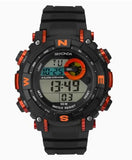 Sekonda Mens Sports Chronograph water resistance 50m Digital Black Rubber Strap Watch 1527