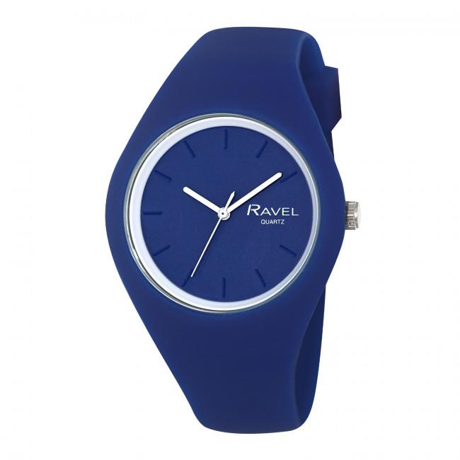 Ravel Unisex Large Comfort Fit Blue Silicone Watch R1804.16