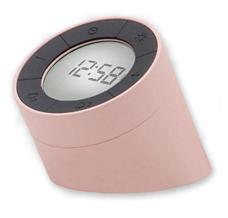 Acctim Jowie Dual Digital Alarm Clock/Nightlight Superbrite with Light Touch Sensor Pink