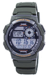 Casio Men's Digital illuminator Sports Karki Green Rubber Strap Watch AE-1000W-3AVDF