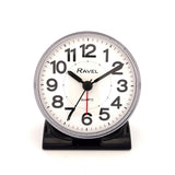Ravel Bedside Quartz Mid Sized Bold Black Numbers Alarm Clock Black