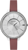 Sekonda Ladies Editions Watch with Silver Glitter Dial and Pink Strap 40006