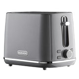 Daewoo Stirling 1.7L Pyramid Electric Kettle + 2 Slice Toaster Grey