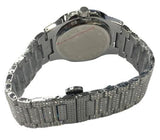 NY London Mens Fashion Bling Assorted Watch Dated Square SIlver Dial Silver Bracelet Watch