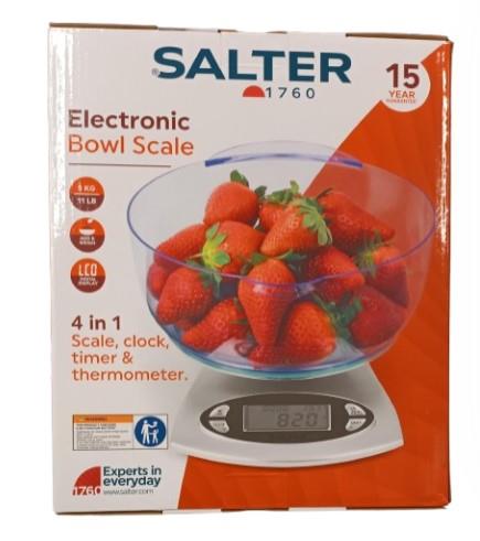 Salter 4-In-1 Electronic Digital Kitchen  Bowl Scale Weight Limit: 5kg