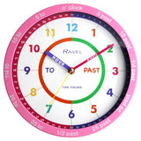 Ravel 25cm Time-Teacher Wall Clock - Pink R.KC.08