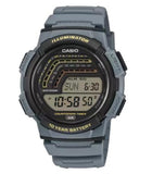 Casio Mens multifunctional Digital Sport Runner Grey Rubber strap Watch