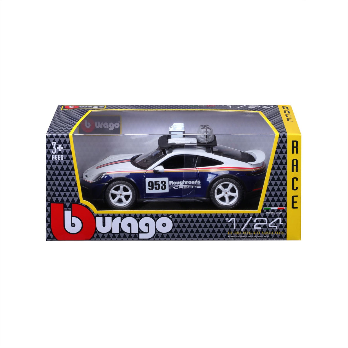 1:24 Porsche 911 Roughroads Dakar 2023 #953  - Diecast Model car Collectables Burago