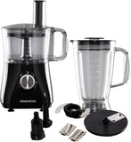 Daewoo 750W Plastic Compact Food Processor with 2L Bowl and 1.8L mixer Blender Jug