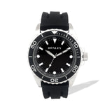 Henley Mens Monotone Silicon Sports Watch - Black