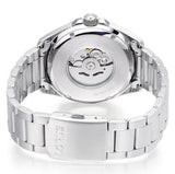 Lorus Mens Automatic Date Black Dial Stainless Steel Bracelet Watch RU401AX9