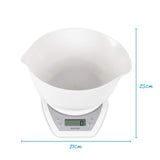 Salter Digital Kitchen Scale & Dual Pour Bowl - White