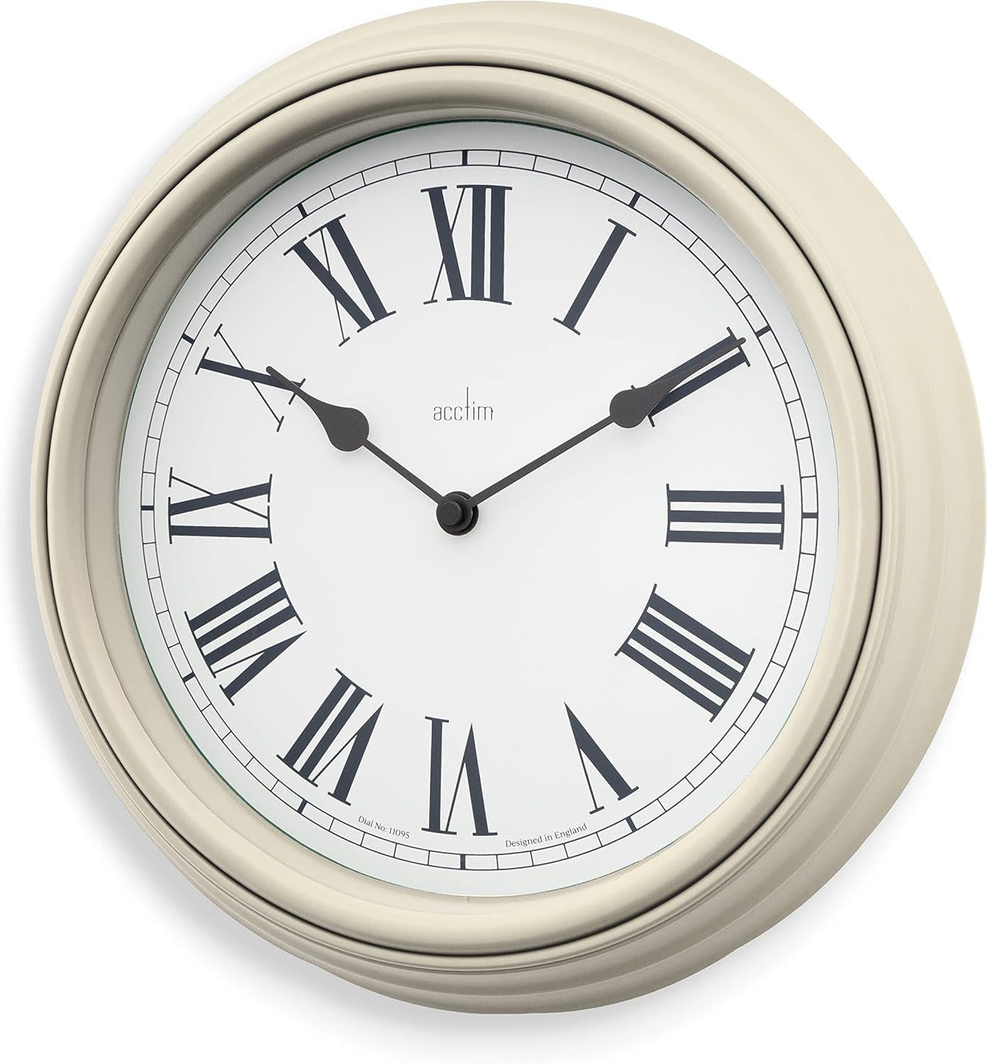 Acctim Devonshire Traditional 28cm Quartz Cream Wall Clock 22715