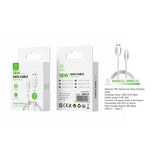 Woox MX0012 USB to Type C Braided Data Cable, 18W, 3.3ft 1m, White