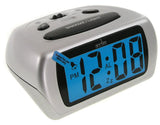 Acctim Auric Large Lcd Alarm Clock Silver 12340