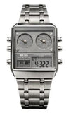 S135 Mens Chronograph Fashion Digital Square Big Dated Dial Stainless Steel Bracelet Watch NY London Available Multiple Colour