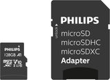 Philips Micro SDXC Card 128 GB Class 10 UHS-I U1 with Adaptor