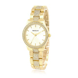 Henley Ladies Fashion Bling Silver Dial & Gold Bracelet Watch H07343