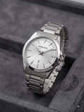 Supleon Men's Luxury Round Watch – Silver Stainless Steel Bracelet Supleon