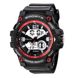 Ravel Adults Ana-Digi Dual time 5ATM Sports Red Digital Watch RDT.2D