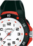 Lorus Children's White dial With Black Silicone Strap Watch R2377NX9  BRAND NEW BUT NEEDS BATTERY