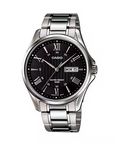 Casio Mens Stainless Steel Roman Numeral Day Date Watch Gadgetize
