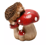 Country Living Hedgehog Resting on a Mushroom Ornament