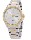Citizen Mens Quartz Silver Dial Two-Tone Watch Gadgetize