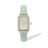 Henley Womens Mnimal Rectangular Leatherette Fashion Watch - Green