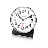 Ravel Bedside Quartz Mid Sized Bold Black Numbers Alarm Clock Black