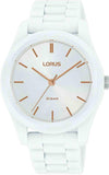 Lorus Ladies Analogue Quartz White Dial with Rubber Silicone Strap Watch -  RG255RX5