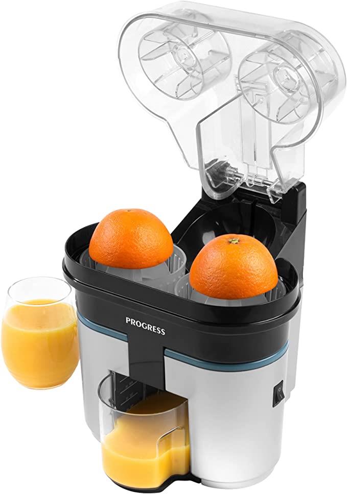Progress Electric Slice & Juicer | 500 ml Container | Removable Cone Attachments & Strainer | 90W